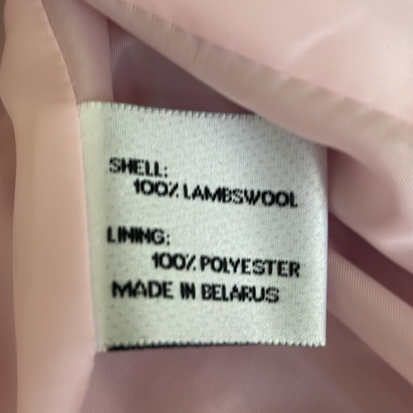Beautiful Nicole Miller Coat 100% Lambswool Coat Designer Coat Pink Coat Size 4 - Picture 5 of 7